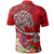 Polynesian Polo Shirt Turtle Plumeria Red Color - Polynesian Pride