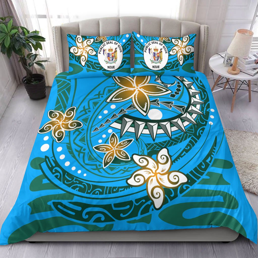 Niue Bedding Set - Spring Style Blue Color Blue - Polynesian Pride