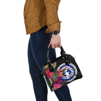 Northern Mariana Islands Shoulder Handbag - Saipan Hibiscus Polynesian Pattern - Polynesian Pride