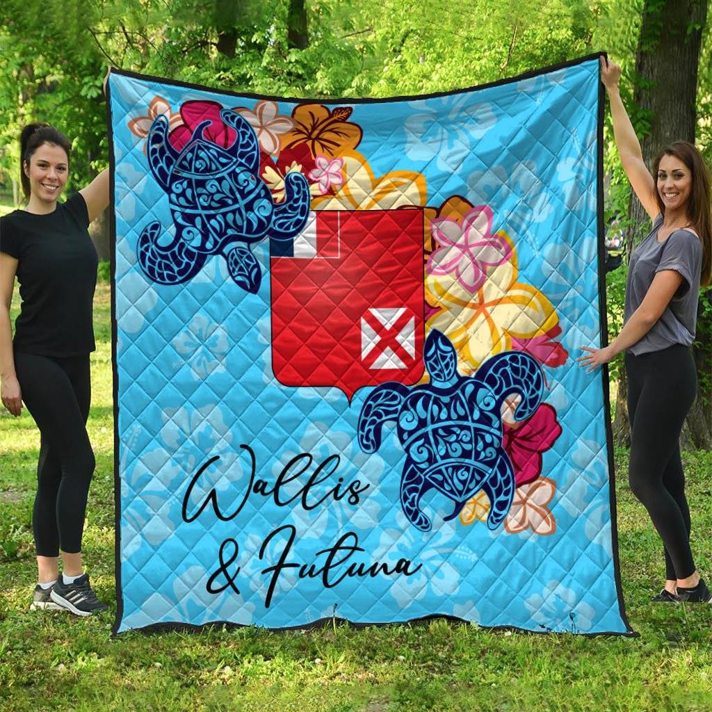 Wallis and Futuna Premium Quilt - Tropical Style Blue - Polynesian Pride