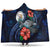Niue Polynesian Hooded Blanket - Blue Turtle Hibiscus Hooded Blanket Blue - Polynesian Pride