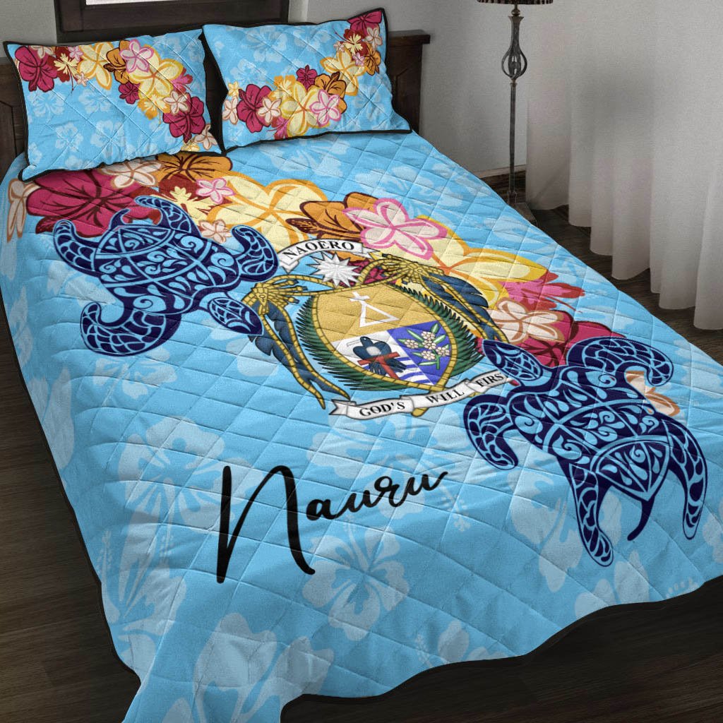 Nauru Quilt Bed Set - Tropical Style Blue - Polynesian Pride