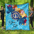Northern Mariana Islands Custom Personalised Premium Quilt - Tropical Style Blue - Polynesian Pride