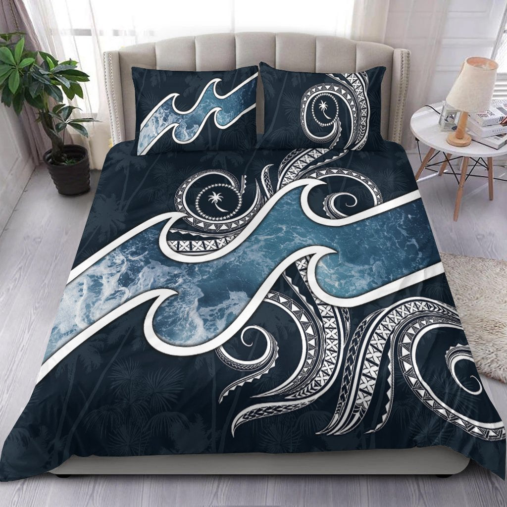 Chuuk Islands Polynesian Bedding Set - Ocean Style Blue - Polynesian Pride