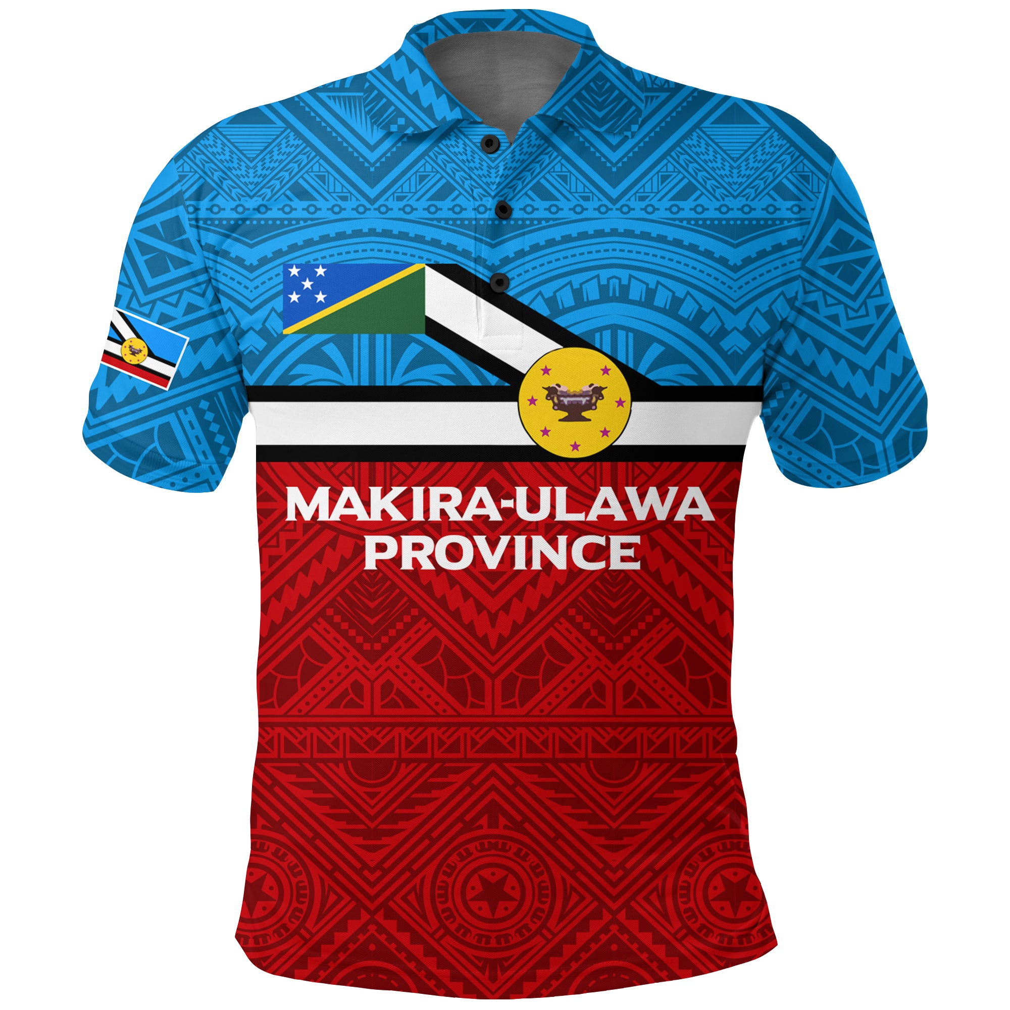 Custom Solomon Islands Makira Ulawa Province Polo Shirt Tribal Pattern LT12 Unisex Red - Polynesian Pride