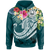 Tahiti Polynesian Hoodie Summer Plumeria (Turquoise) Unisex Turquoise - Polynesian Pride