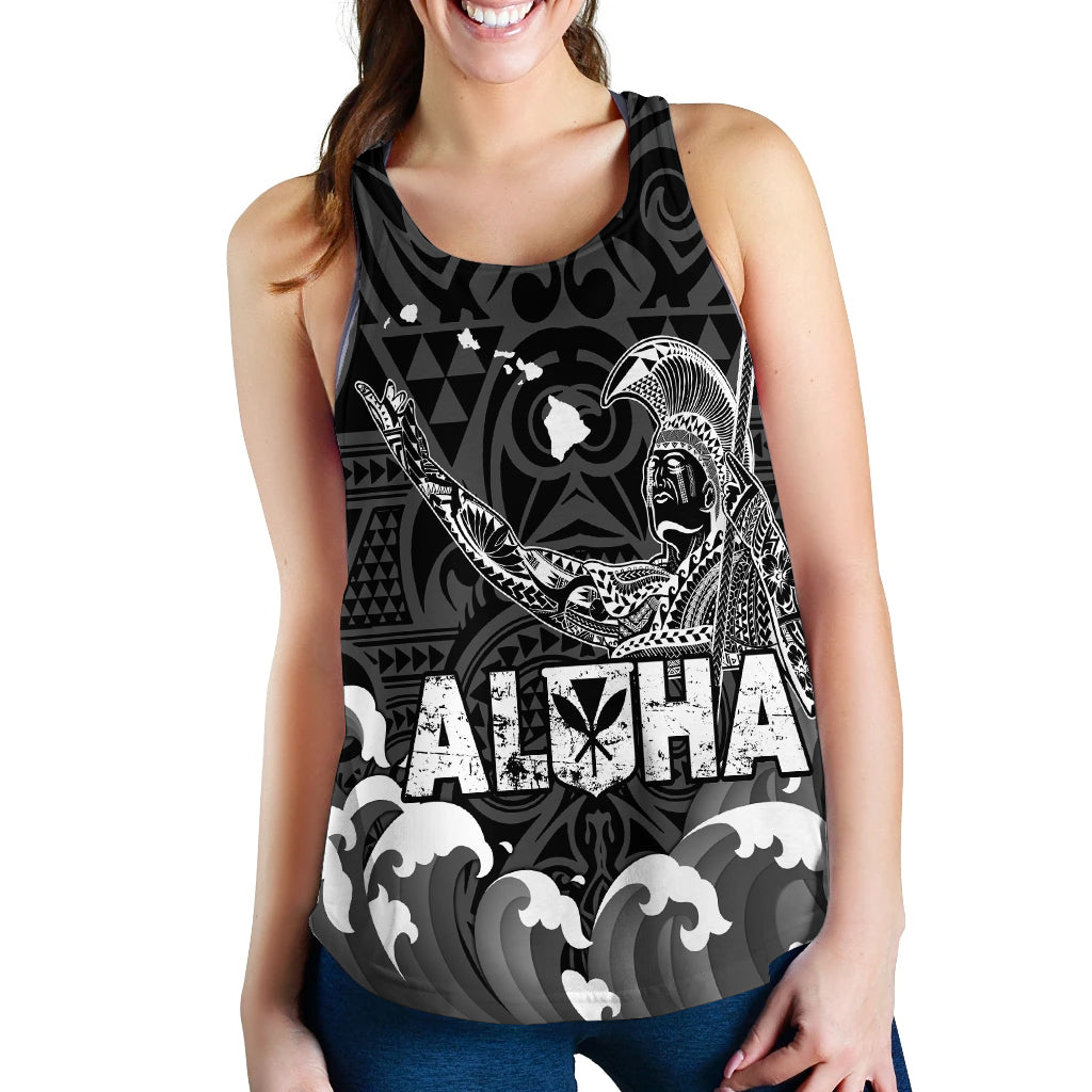 Hawaii King Kamehameha Aloha Hawai'i Nei Women Tank Top - LT2 BLACK - Polynesian Pride