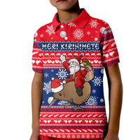 Custom New Zealand Maori Meri Kirihimete Polo Shirt LT2 - Polynesian Pride