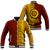 Tonga High School Baseball Jacket - Ngatu Pattern - LT12 Unisex Red - Polynesian Pride