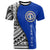 Northern Mariana Islands Custom T shirt Coat Of Arm and Polynesian Patterns Unisex Blue - Polynesian Pride