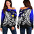 papua-new-guinea-womens-off-shoulder-sweaters-tribal-jungle-pattern-blue-color