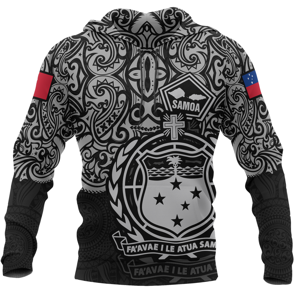 Samoa Polynesian Hoodie Pride of Samoa Unisex BLACK - Polynesian Pride