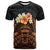 Polynesian Custom T shirt Tribal Pattern Hibiscus Unisex Black - Polynesian Pride