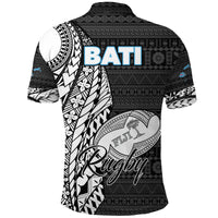 Fiji Rugby Bati Tapa Pattern Polo Shirt LT2 - Polynesian Pride