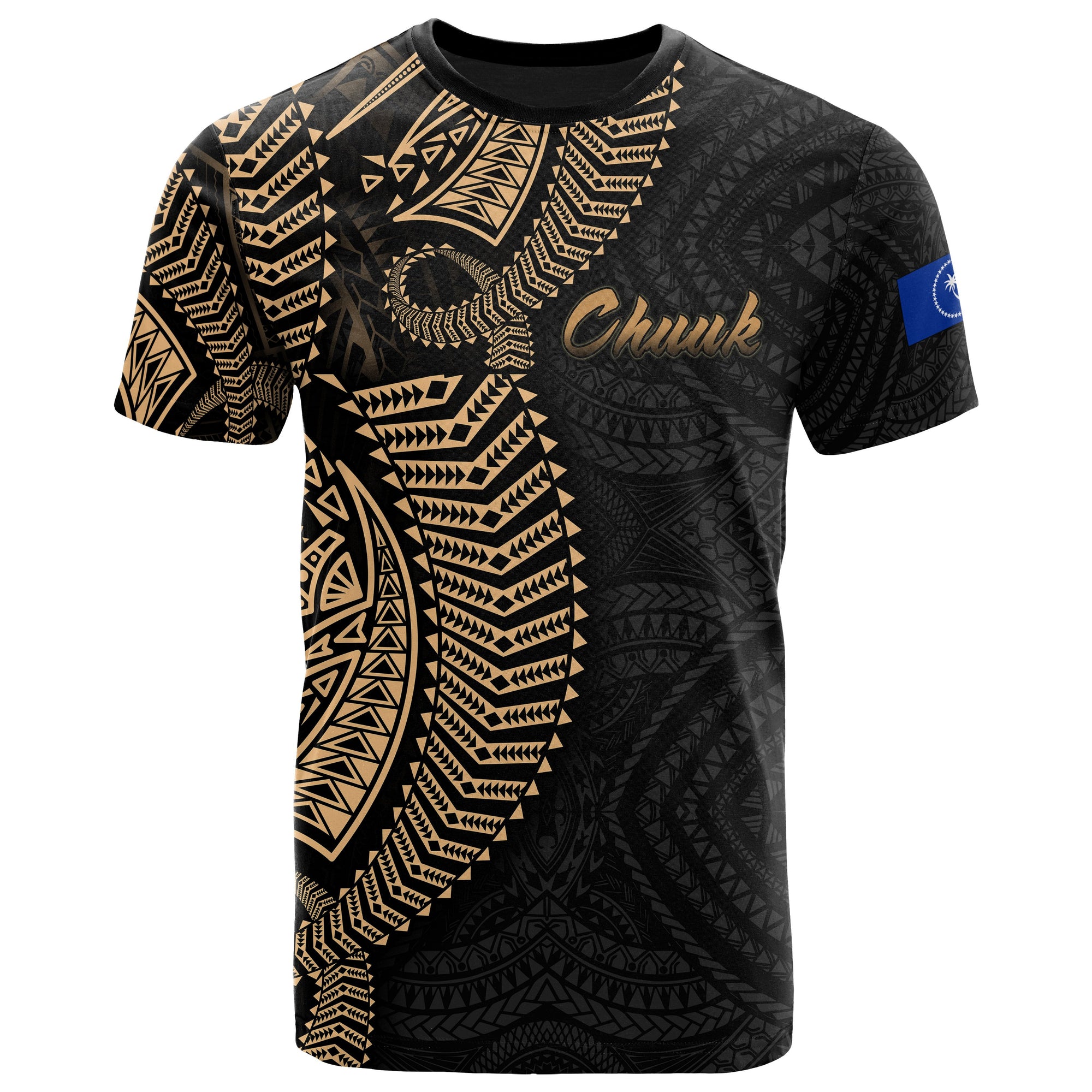 Chuuk Micronesia T Shirt Micronesia Pattern Unisex Black - Polynesian Pride