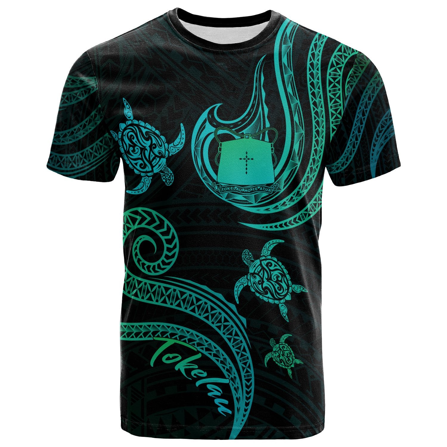 Tokelau T Shirt Polynesian Turtle With Pattern Unisex Art - Polynesian Pride