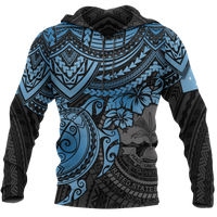 Federated States of Micronesia Hoodie Blue Turtle Unisex BLUE - Polynesian Pride