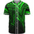 Vanuatu Baseball Shirt - Green Color Cross Style Unisex Red - Polynesian Pride