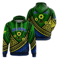 Custom Vanuatu Malampa Province Tribal Pattern Hoodie LT12 Hoodie Green - Polynesian Pride