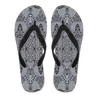 Polynesian Flip Flops Black And White Black - Polynesian Pride