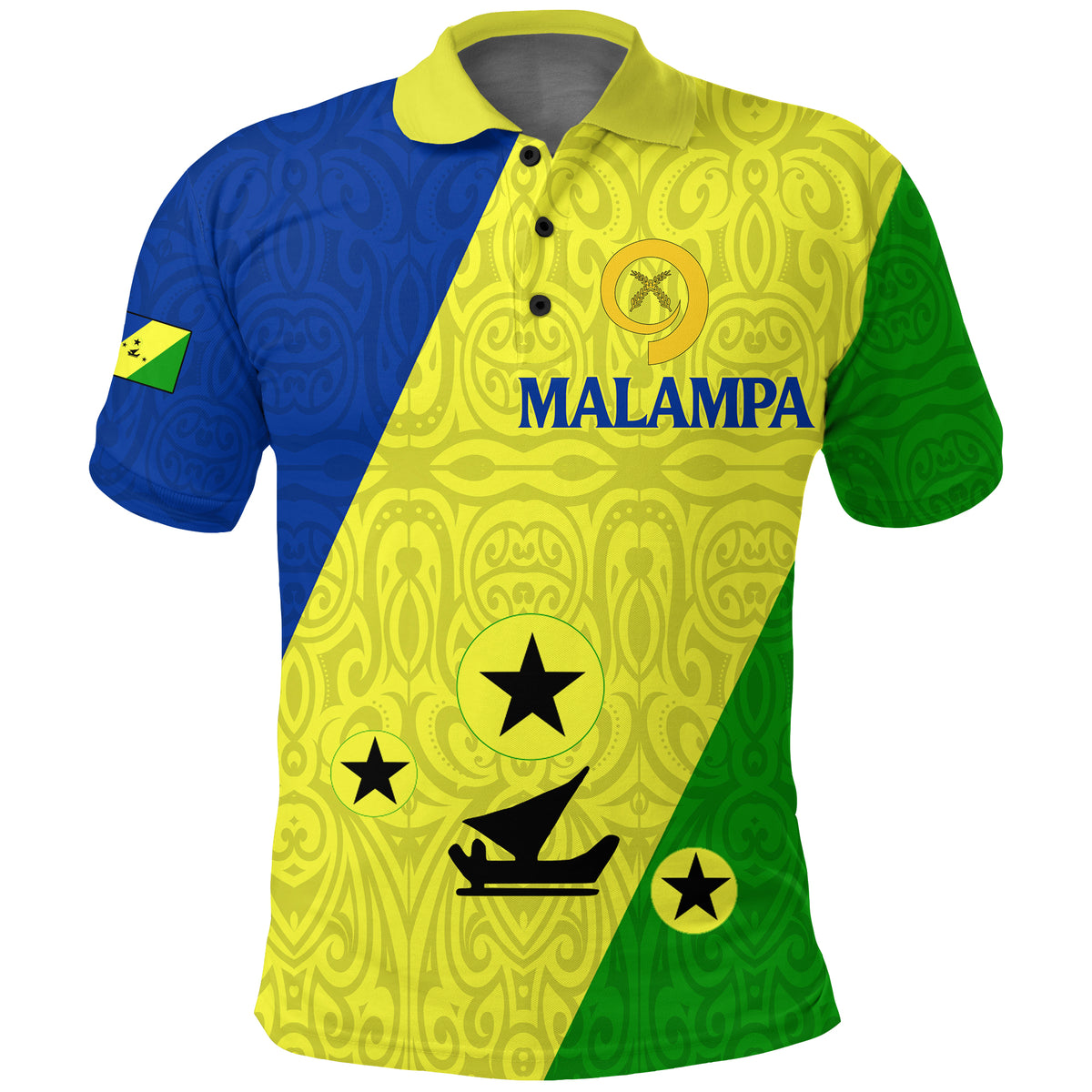 Vanuatu Malampa Province Polo Shirt Flag Style LT12 Unisex Blue - Polynesian Pride