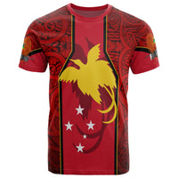 Papua New Guinea T Shirt Polynesian Pattern Flag Unisex RED - Polynesian Pride
