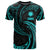 Northern Mariana Islands Polynesian T Shirt Neon Blue Tribal Wave Unisex Blue - Polynesian Pride