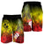 Tonga Men's Shorts - Humpback Whale with Tropical Flowers (Yellow) - Polynesian Pride
