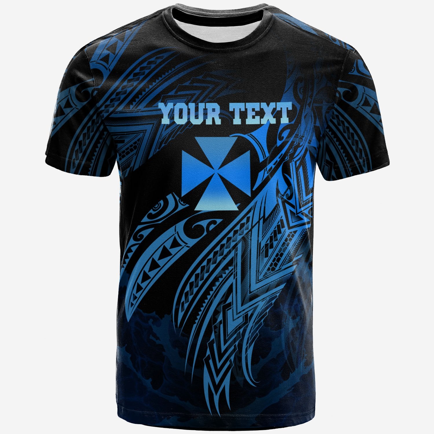 Wallis and Futuna Polynesian Custom T Shirt Legend Blue Version Unisex Blue - Polynesian Pride