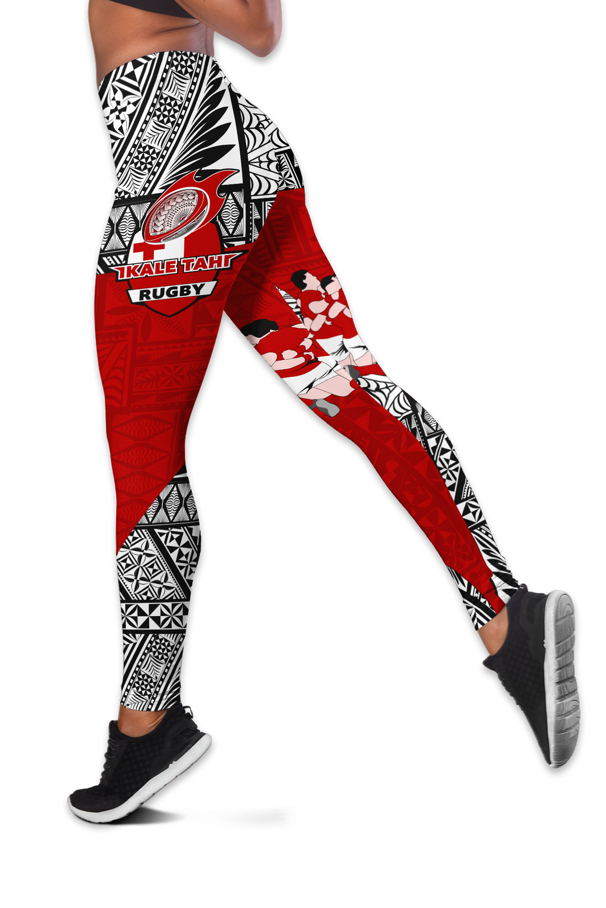 Tonga Rugby Ikale Tahi Sipi Tau Women Legging - LT2 Red - Polynesian Pride