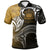 Samoa Polo Shirt Samoan Seal Wave Style (Gold) Unisex Gold - Polynesian Pride