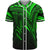 Pohnpei Baseball Shirt - Green Color Cross Style Unisex Black - Polynesian Pride