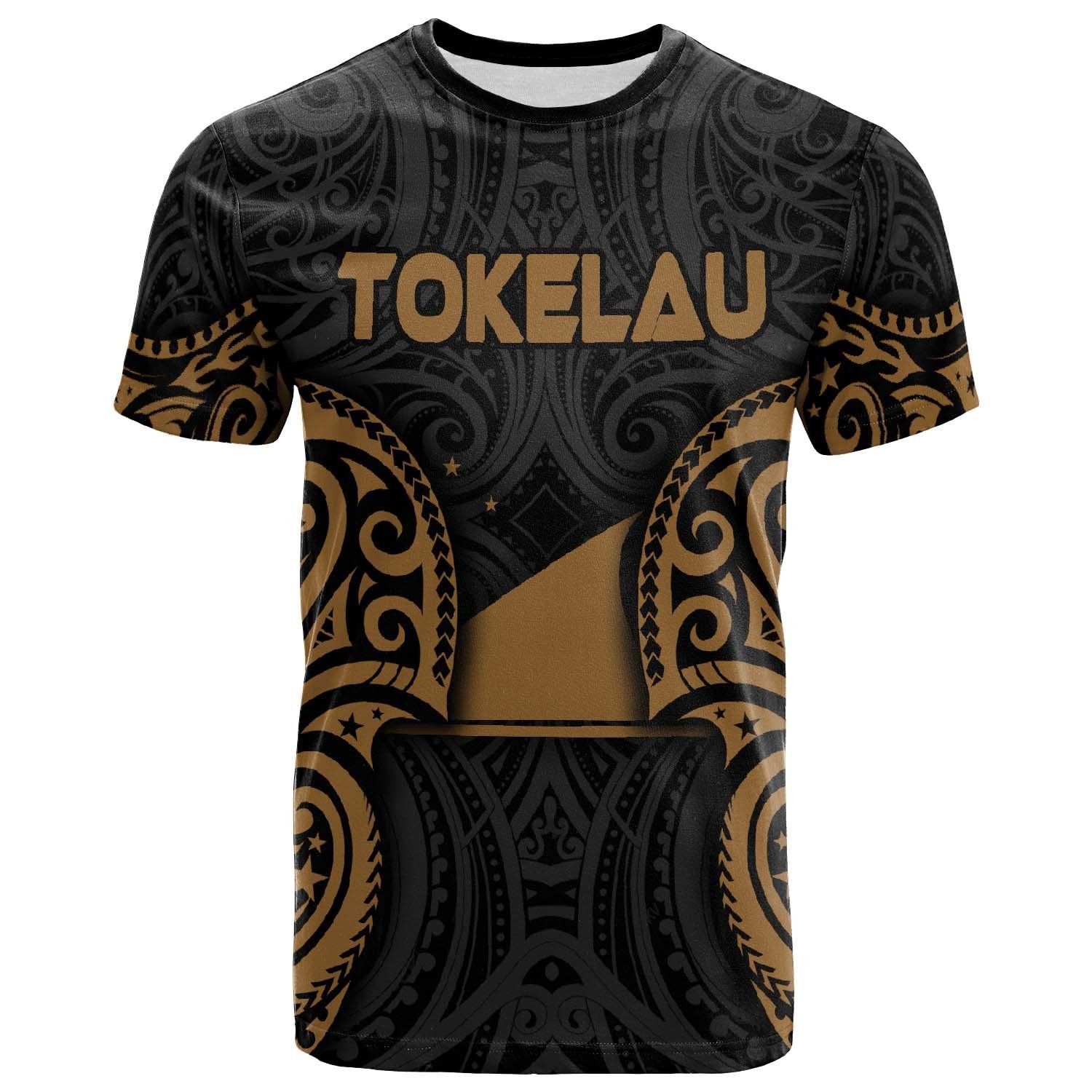 Tokelau Polynesian T Shirt Tokelau Spirit Gold Unisex Gold - Polynesian Pride
