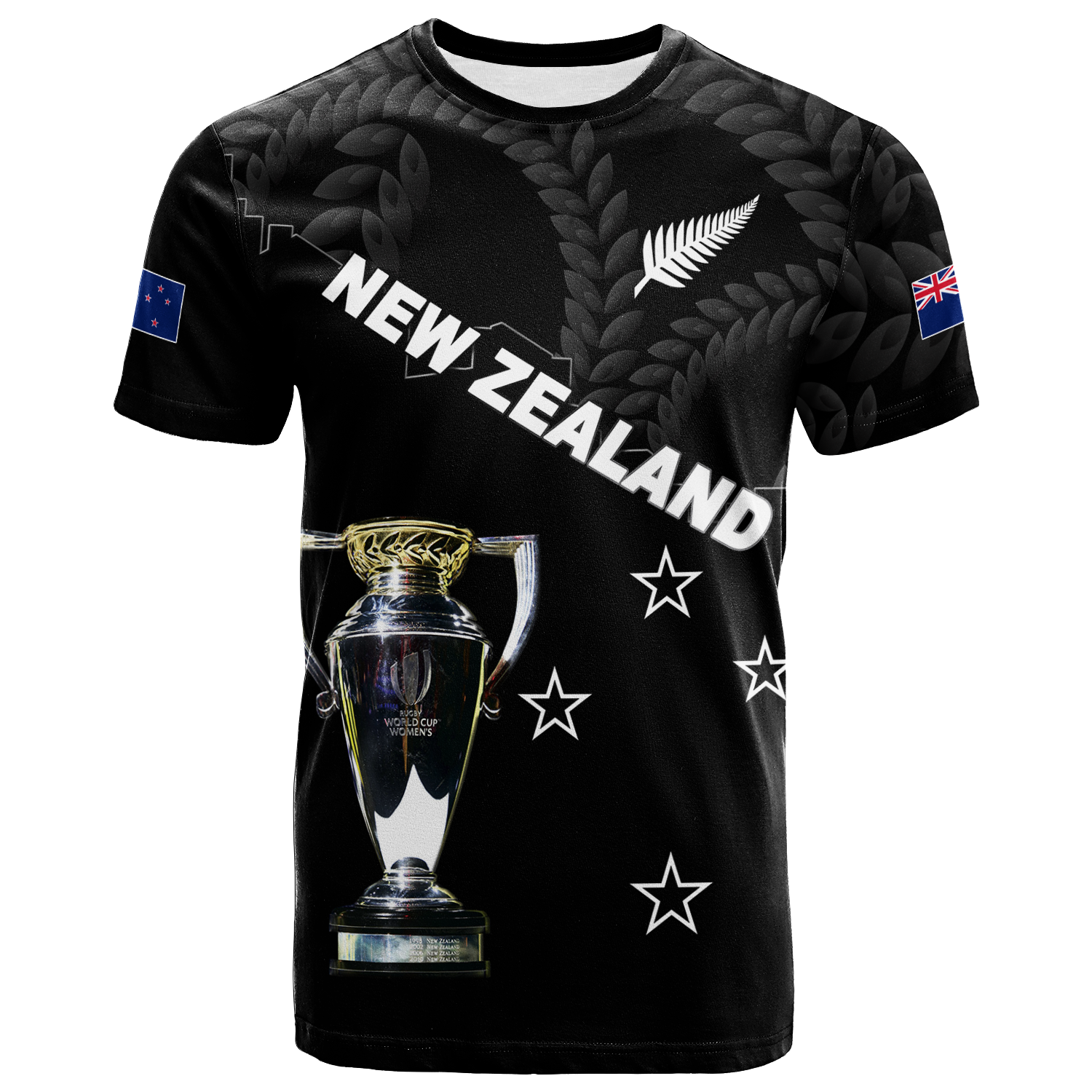 New Zealand Champions Rugby 2022 T Shirt LT12 Black - Polynesian Pride