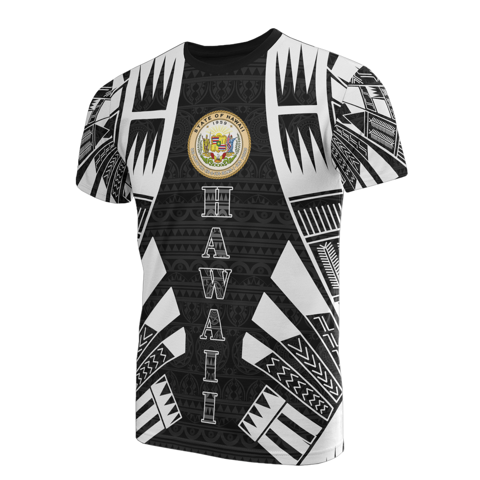 Hawaii T Shirt Hawaii Seal Polynesian Tattoo Style Unisex Black - Polynesian Pride