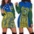 Solomon Islands Independence Anniversary 44th Years Hoodie Dress - LT12 Hoodie Dress Green - Polynesian Pride