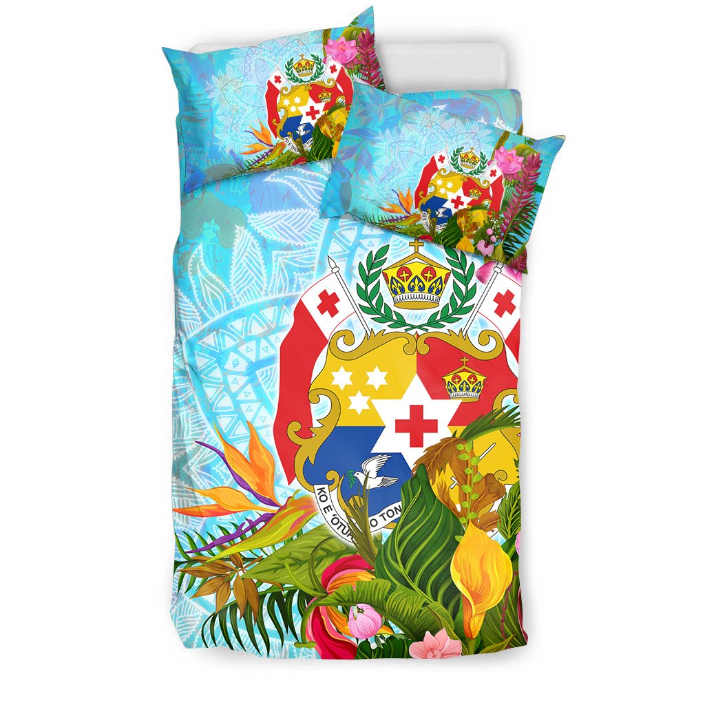 Tonga Bedding Set - Tropical Flowers Boho Style - Polynesian Pride