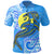 Palau Polynesian Polo Shirt Palau Flag with Polynesian Tattoo Unisex Blue - Polynesian Pride
