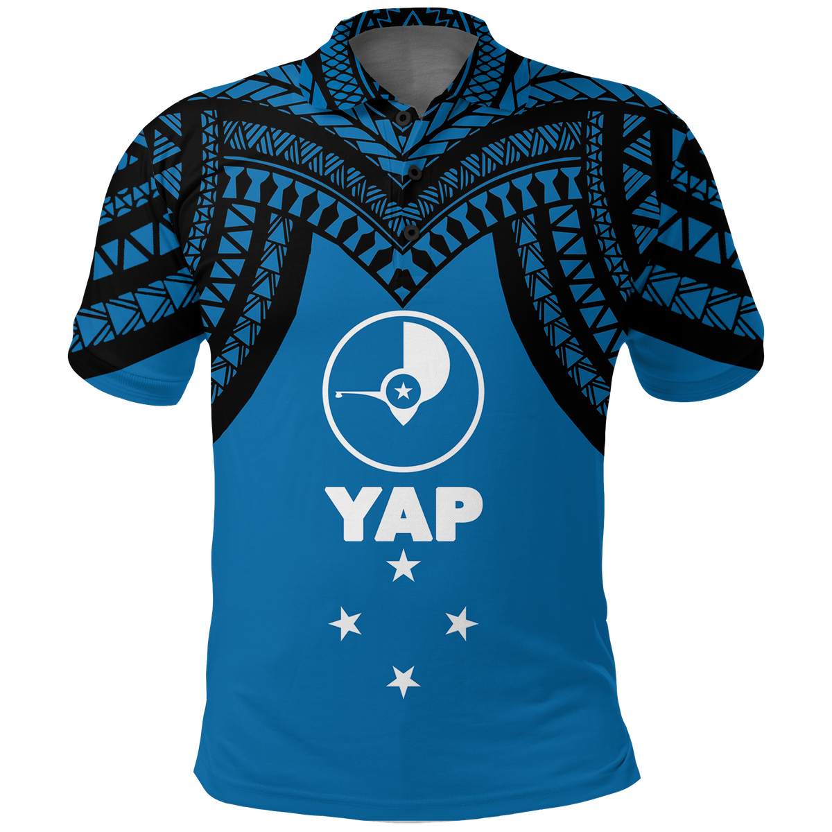Micronesia Yap Proud Yapese Polo Shirt LT12 Unisex Blue - Polynesian Pride