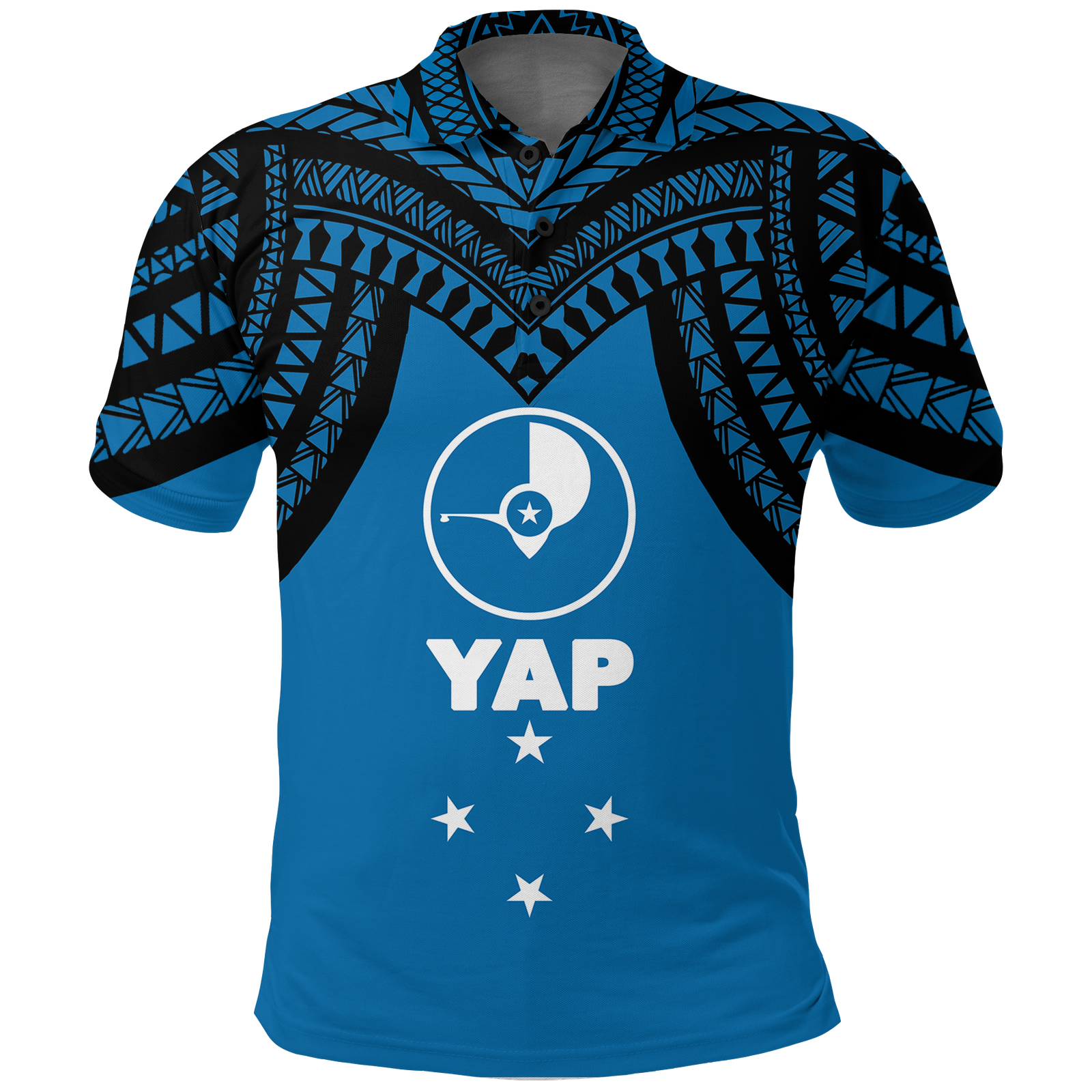 Micronesia Yap Proud Yapese Polo Shirt LT12 Unisex Blue - Polynesian Pride