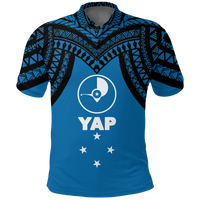 Micronesia Yap Proud Yapese Polo Shirt LT12 Unisex Blue - Polynesian Pride