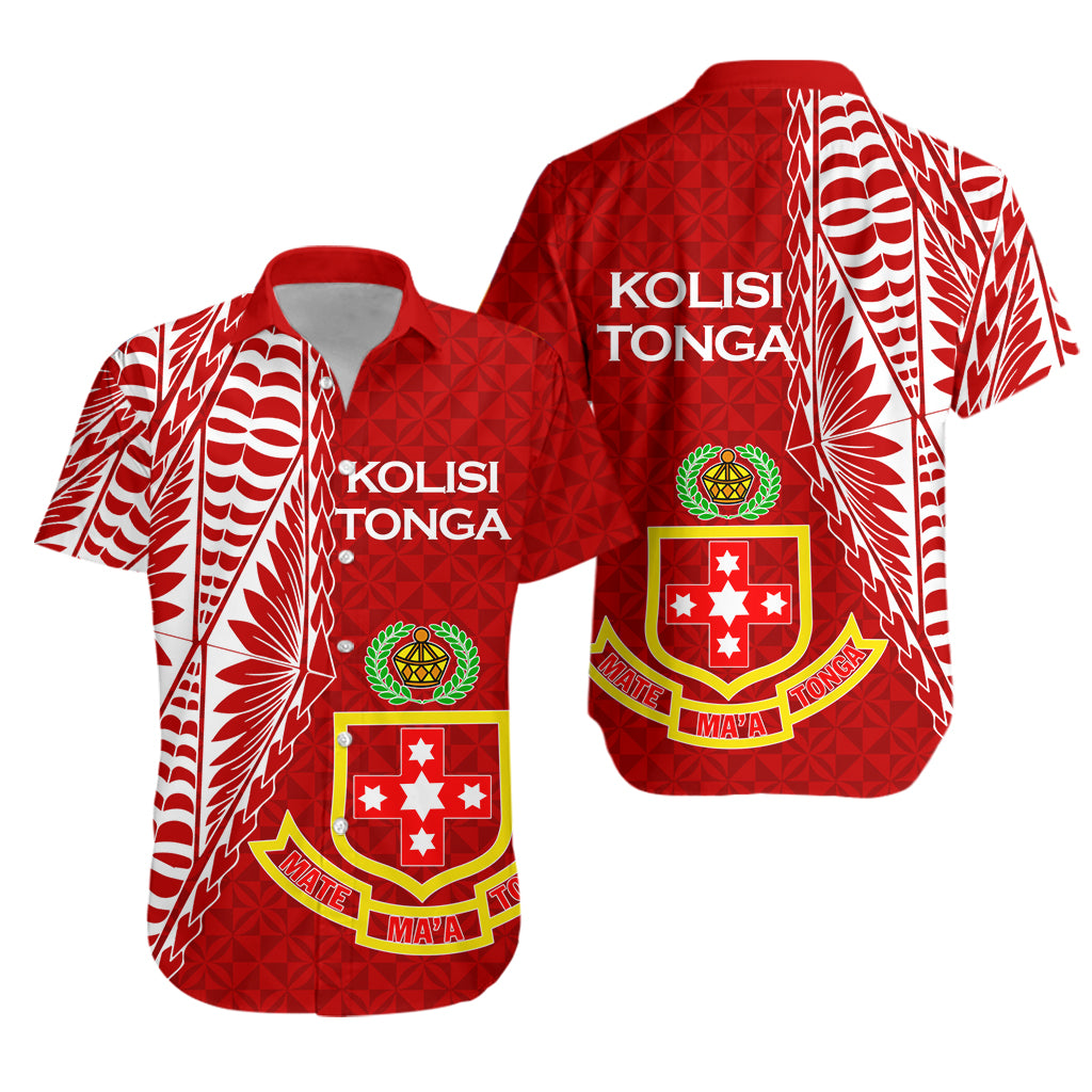 Kolisi Tonga 'Atele Hawaiian Shirt - Tongan Tribal - LT12 Unisex Red - Polynesian Pride