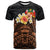Tonga Custom Personalised T-shirt - Tribal Pattern Hibiscus