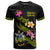 Solomon Islands Polynesian T Shirt Plumeria Tribal Unisex Black - Polynesian Pride