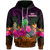 New Caledonia Polynesian Hoodie Summer Hibiscus Unisex Reggae - Polynesian Pride