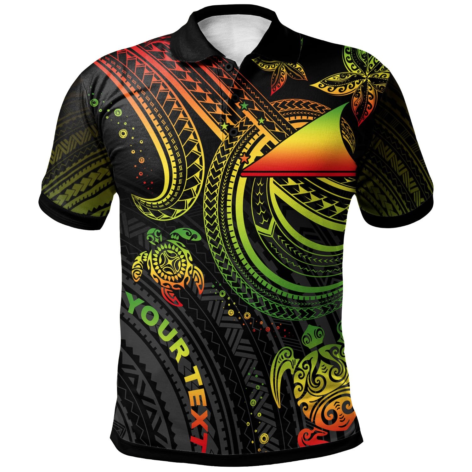 Tokelau Custom Polo Shirt Reggae Turtle Unisex Reggae - Polynesian Pride