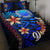 Northern Mariana Islands Custom Personalised Quilt Bed Set - Vintage Tribal Moutain Blue - Polynesian Pride