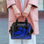 Hawaii Humpback Whale With Hibiscus Tribal Blue Shoulder Handbag - LT12 - Polynesian Pride