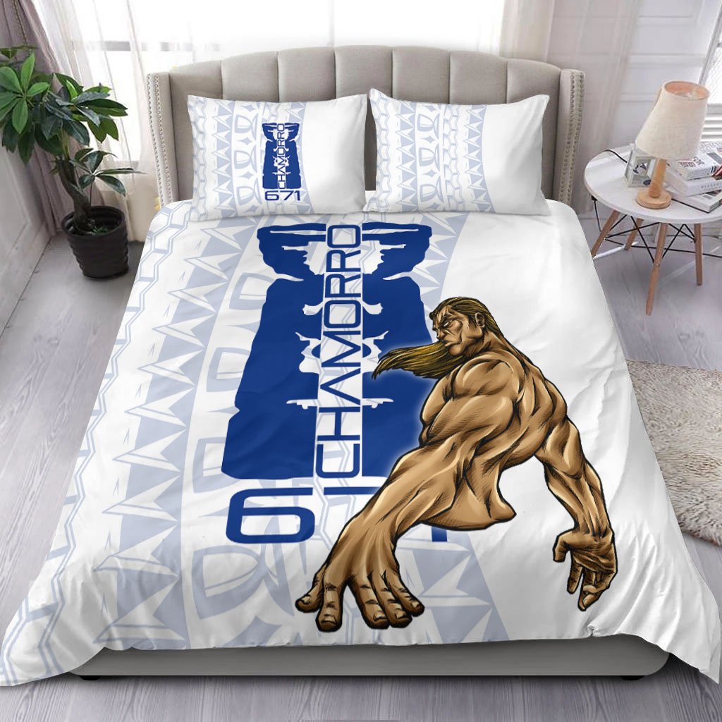 Guam Bedding Set - Chamorro With Puntan Blue Color Blue - Polynesian Pride