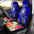 Fiji Custom Personalised Car Seat Covers - Turtle Plumeria (Blue) Universal Fit Blue - Polynesian Pride